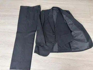 헤링본 다크 그레이 비즈니스 정장 쓰리피스 수트 a5