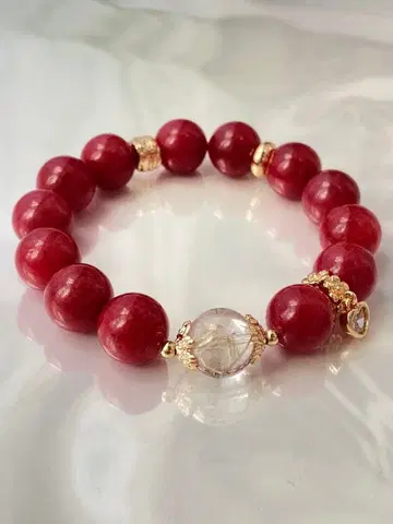 루틸 쿼츠 x 로드나이트 디자인 팔찌