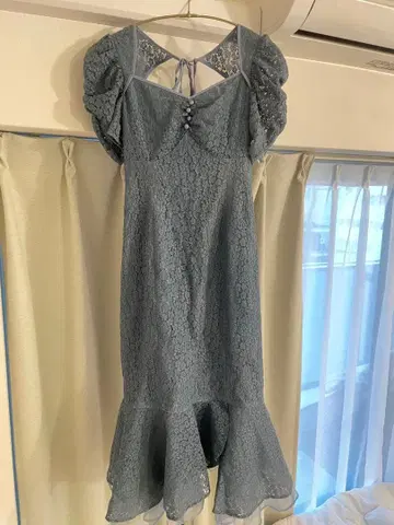 eimy 라이트 블루 레이스 드레스