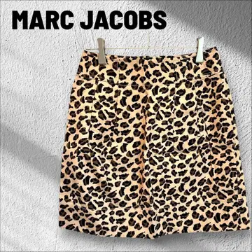 MARC JACOBS 미니 스커트 타이트 스커트 레오파드 무릎 위 O