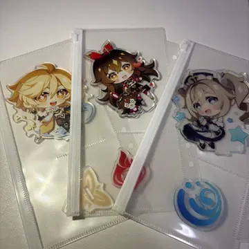 원신 아크릴 스탠드 3세트 (높이 약 8cm)