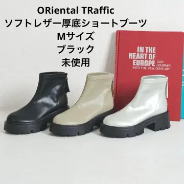 ORiental TRaffic 소프트 가죽 통굽 숏부츠 블랙 M