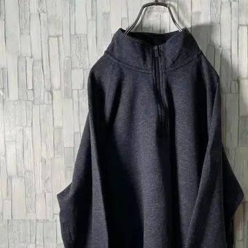 맨투맨 L.L.BEAN 미국 수입 하프 지퍼 네이비 남성용 XL 사이즈