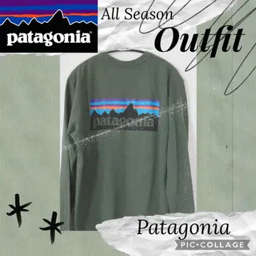 patagonia 롱 슬리브 티셔츠 M 올리브 그린