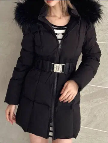 GYDA 2024 벨트 포함 롱 다운 코트