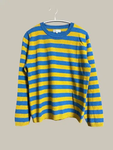 machiko jinas 스트라이프 캐시미어 100% 긴팔 스웨터 38