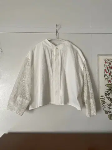 ASEEDONCLOUD 화이트 레이스 셔츠