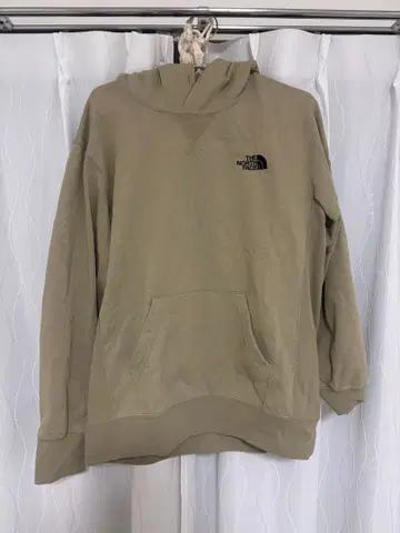 더 노스페이스 베이지 후드 부착 후드티