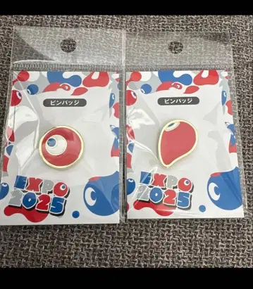 오사카 간사이 만박 EXPO 2025 코먀쿠 코먀쿠 핀 배지 2개 세트