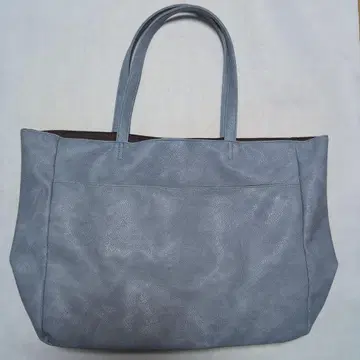 블루 토트백 합성 피혁