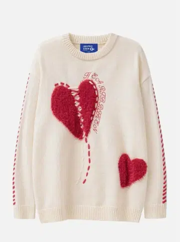 Aelfric Eden 플로킹 하트 스웨터