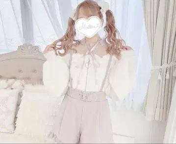 MARS 오프숄더 샤기 니트탑