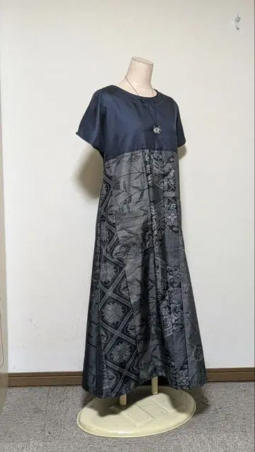 오시마  기모노 리메이크 롱 원피스 A 7