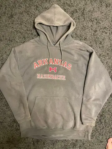 90s b-boy 아칸소 레이저백스 후드티 그레이