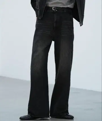 wym CURVED FLARE DENIM SLACKS