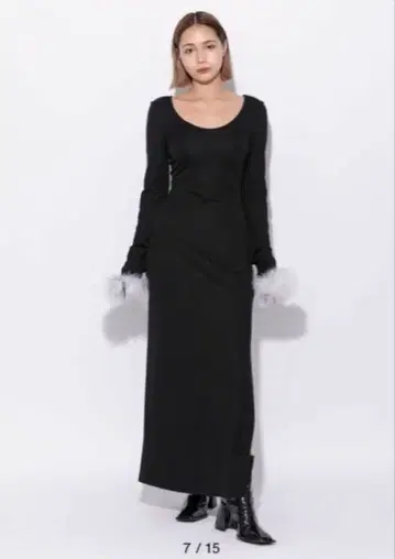 melt the lady fur cuffs dress