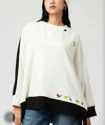 graniph 판초 맨투맨 YAKOU 야행성 애니멀