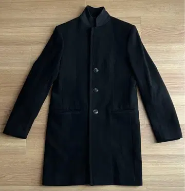 ZARA 남성용 롱 코트 블랙 S 사이즈