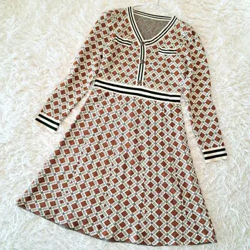 레트로 니트 원피스