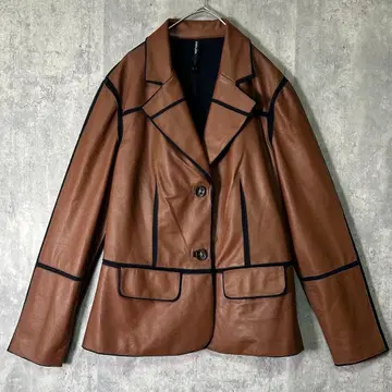 새상품급 이탈리아제 센소유니코 PIANURA STUDIO 가죽 절개 자켓