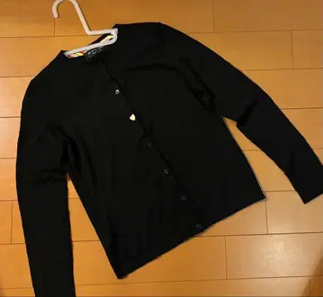 폴스미스 블랙 라벨 긴팔 가디건 하트 버튼 블랙 M