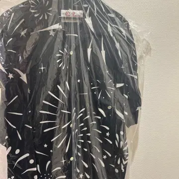 Aloha Blossom 불꽃놀이 무늬 알로하 셔츠 사이즈 44