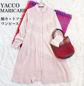 [ 핀턱 가득 ] 얏코 리카르도 소매 티셔츠 셔츠 원피스 A 라인