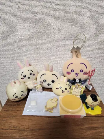 토끼 캐릭터 봉제 인형 키링 세트