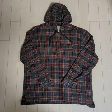 [ 사이즈 XL ] L.L.Bean 스코치 격자 무늬 플란넬 후디드 셔츠