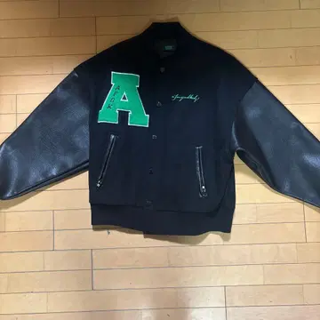 A FEW GOOD KIDS 바시티 자켓 블랙/그린