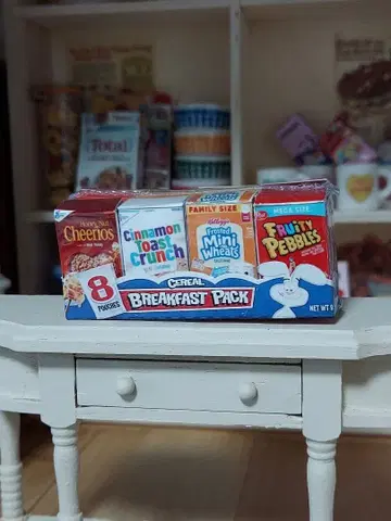 인형의 집 미니어처 시리얼 패키지 콘플레이크 아침밥