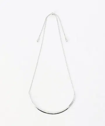 실버 커브 디자인 목걸이