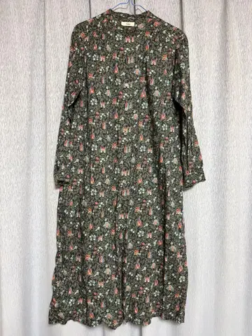 PARKS 리버티 프린트 셔츠 원피스 긴팔