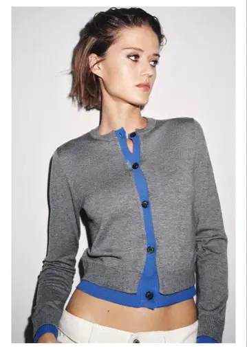 [ ZARA ] 콤비 니트 가디건