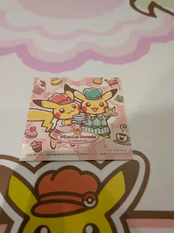 [ 신상 한정판 ] 피카츄 스위츠 한정판 스티커 포켓몬 카페 (핑크)