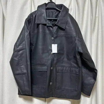 블랙 가죽 자켓 남성용