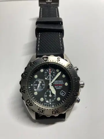 SEIKO 다이버 워치 크로노그래프 7T92-08D0