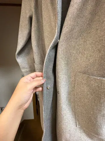 그레이 롱 코트