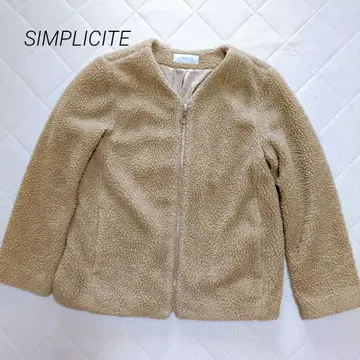 SIMPLICITE 심플리시떼 노카라 보아 자켓 블루종 V넥