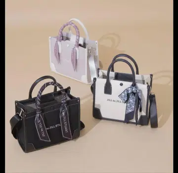 질스튜어트 Link J 스카프 토트백 블랙