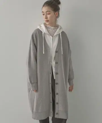 saloon 니트 롱 가디건 FREE 그레이 saloon