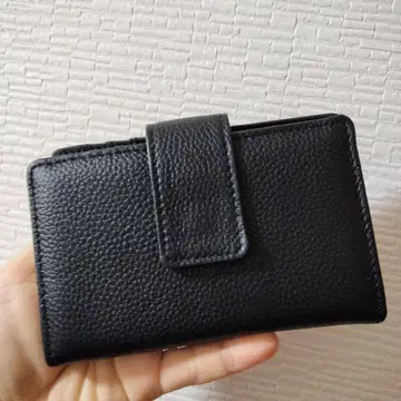 가죽 블랙 접이식 지갑 새상품급