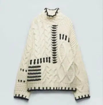 ZARA 대비 탑스티치 니트 스웨터 S