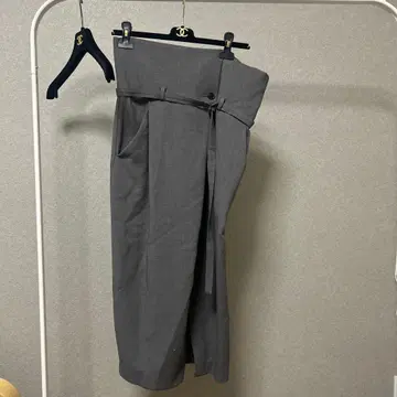 엔폴드 차콜 그레이 롱 스커트 38 하이웨스트