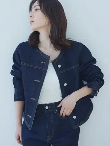 anuans 노카라 데님 자켓