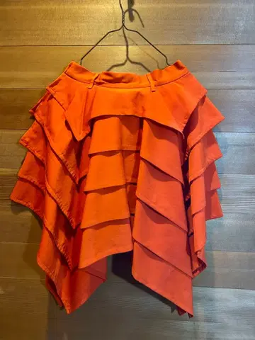 장 폴 고티에 팜므 오렌지 플레어 스커트 42