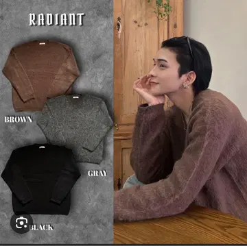 RADIANT vneck mohair 니트 V넥 니트