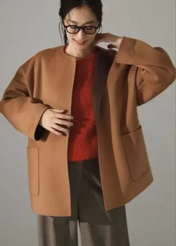 [ 새상품급 ] Demi-Luxe BEAMS 울 리버 미들 코트 38