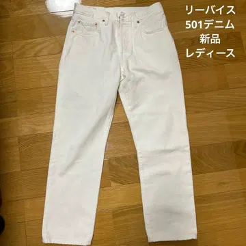 LEVI'S PREMIUM 화이트 501 스트레이트 데님