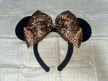 디즈니 미키 미니 레오파드 무늬 머리띠